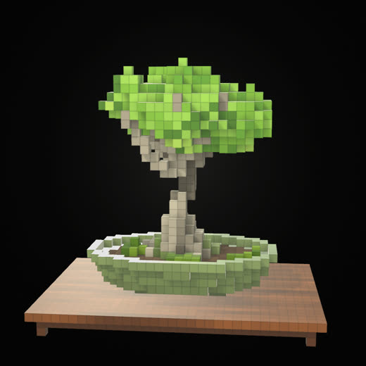 Voxel zelkova bonsai